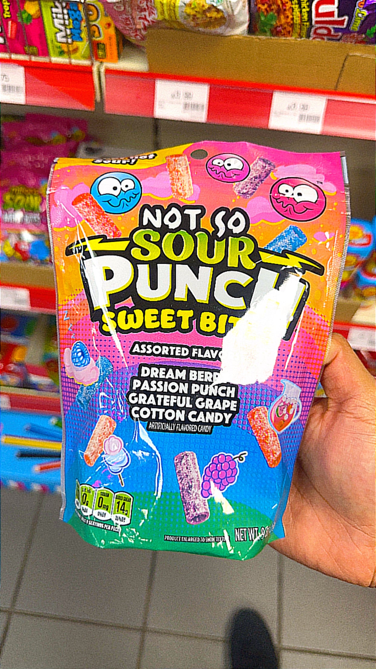 Not so sour punch bags