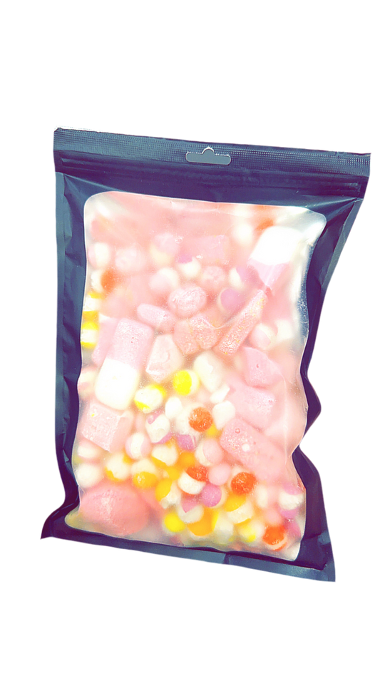 Pink freeze dried mix bag