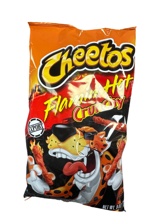 Cheetos flaming hot bag
